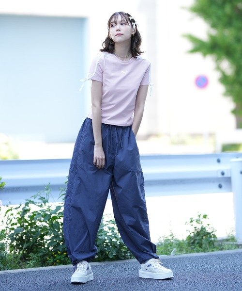 PUMA（プーマ）の「PUMA/プーマ T7 MODERN SLIM SHORT T Tシャツ 633345（Tシャツ/カットソー・レディース・ホワイト/ピンク/ブラック・M/L）」の18枚目の写真