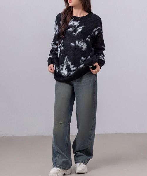 DAY CLOSET(デイ クローゼット)の「レディース 長袖ニュアンス柄ジャガードニットセーター(ニット/セーター・レディース・ブラウン/グレー/ブラック・FREE)」の19枚目の写真