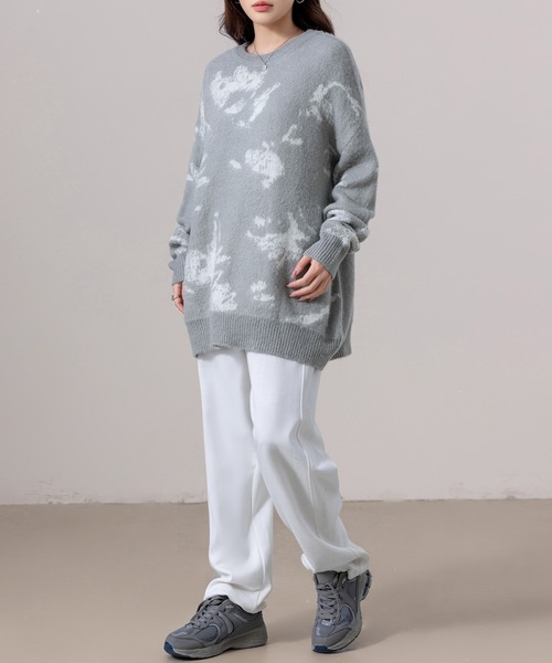 DAY CLOSET(デイ クローゼット)の「レディース 長袖ニュアンス柄ジャガードニットセーター(ニット/セーター・レディース・ブラウン/グレー/ブラック・FREE)」の15枚目の写真