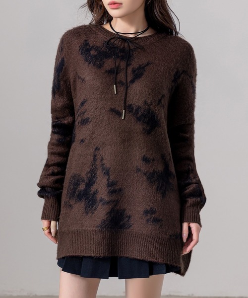 DAY CLOSET(デイ クローゼット)の「レディース 長袖ニュアンス柄ジャガードニットセーター(ニット/セーター・レディース・ブラウン/グレー/ブラック・FREE)」の13枚目の写真