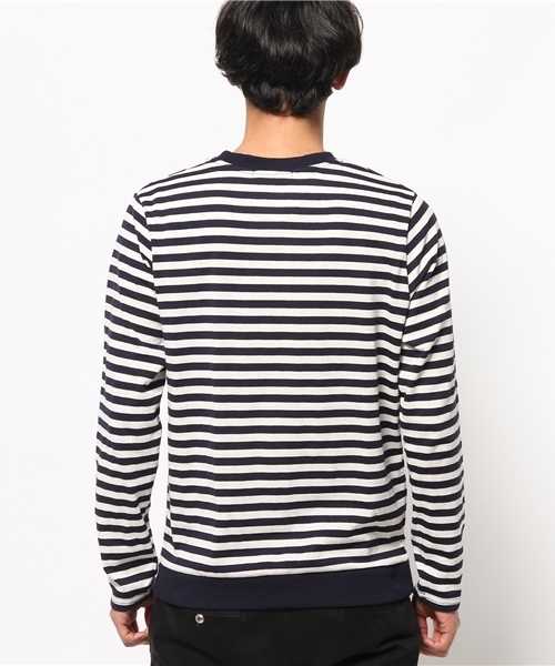 SEVENDAYS=SUNDAY（セブンデイズサンデイ）の「１６／＿ボーダー　長袖ＴＥＥ（Tシャツ/カットソー・メンズ・ネイビー/キャメル/カーキ・SMALL/LARGE/MEDIUM）」の5枚目の写真