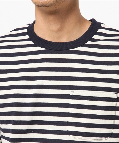 SEVENDAYS=SUNDAY（セブンデイズサンデイ）の「１６／＿ボーダー　長袖ＴＥＥ（Tシャツ/カットソー・メンズ・ネイビー/キャメル/カーキ・SMALL/LARGE/MEDIUM）」の6枚目の写真