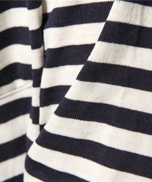 SEVENDAYS=SUNDAY（セブンデイズサンデイ）の「１６／＿ボーダー　長袖ＴＥＥ（Tシャツ/カットソー・メンズ・ネイビー/キャメル/カーキ・SMALL/LARGE/MEDIUM）」の9枚目の写真