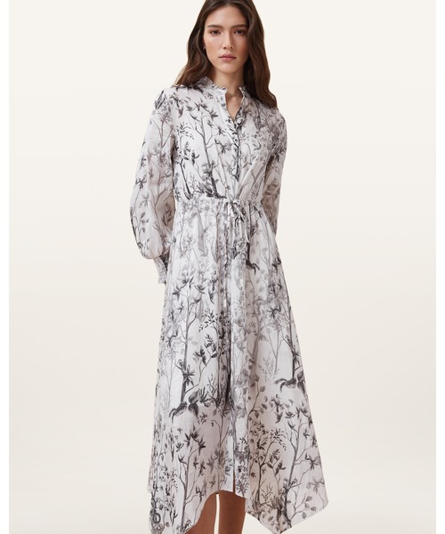 ALLSAINTS(オールセインツ)の「SKYLAR LONG SLEEVE MAXI DRESS | SKYLAR 長袖 マキシ ドレス・ワンピース(ワンピース・レディース・ホワイト系その他・4/6/8/10)」の3枚目の写真