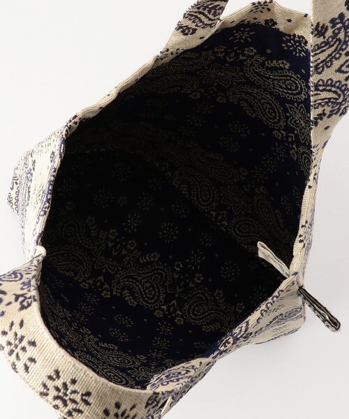 FREAK'S STORE（フリークスストア）の「Bindu/ビンドゥー Vintage Bandana Jacquard Tote Bag/ヴィンテージ バンダナジャガード トートバッグ（トートバッグ・レディース・ブラック/ナチュラル・ONE SIZE）」の9枚目の写真