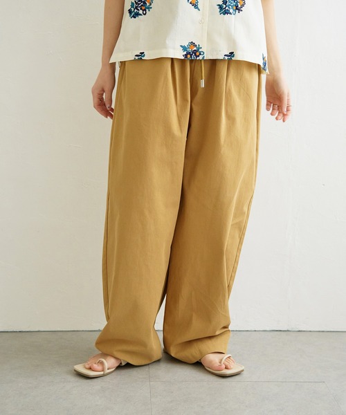 notch.（ノッチ）の「【sweet web掲載】ボリュームタックワイドパンツ（その他パンツ・レディース・キャメル/ブラック/アイボリー・M/TM）」の15枚目の写真