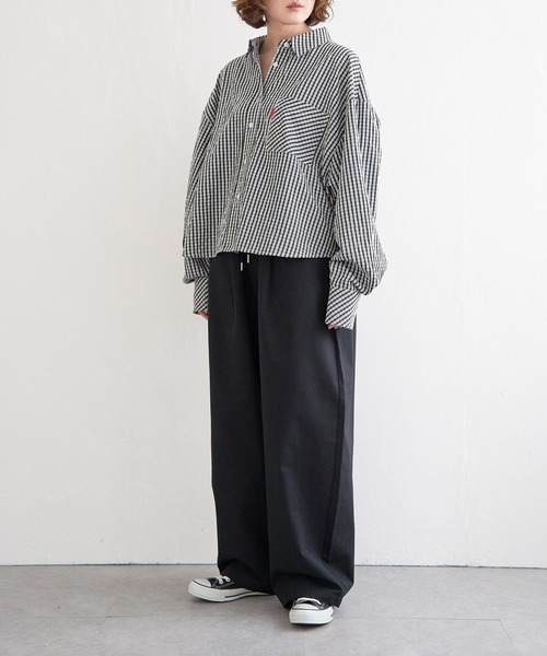 notch.（ノッチ）の「【sweet web掲載】ボリュームタックワイドパンツ（その他パンツ・レディース・キャメル/ブラック/アイボリー・M/TM）」の13枚目の写真