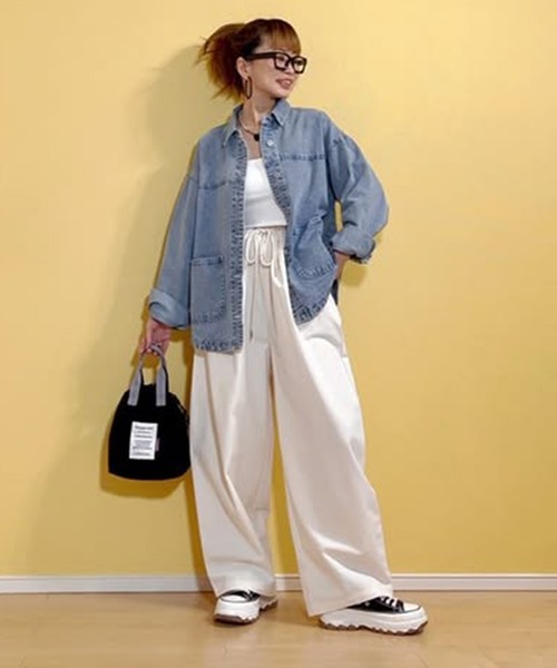 notch.（ノッチ）の「【sweet web掲載】ボリュームタックワイドパンツ（その他パンツ・レディース・キャメル/ブラック/アイボリー・M/TM）」の6枚目の写真