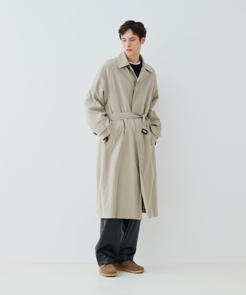 セール】ピーチクロス バルカラーコート（ステンカラーコート