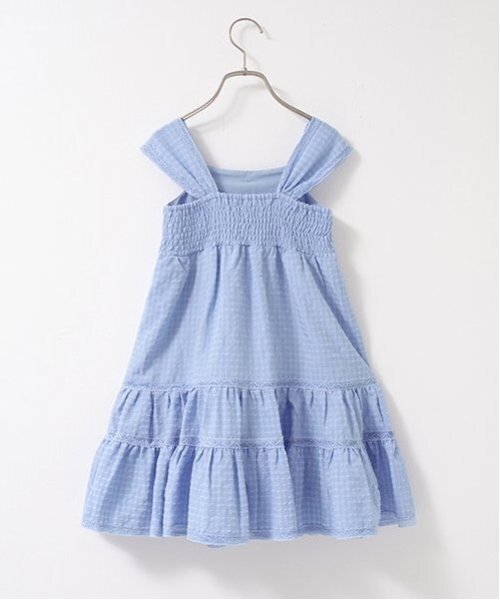 Lycee mine（リセマイン）の「ティアードワンピース（ワンピース・キッズ・サックスブルー/オフホワイト/ブラック・150cm/130cm/110cm/120cm/140cm/100cm）」の6枚目の写真