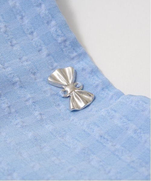 Lycee mine（リセマイン）の「ティアードワンピース（ワンピース・キッズ・サックスブルー/オフホワイト/ブラック・150cm/130cm/110cm/120cm/140cm/100cm）」の8枚目の写真