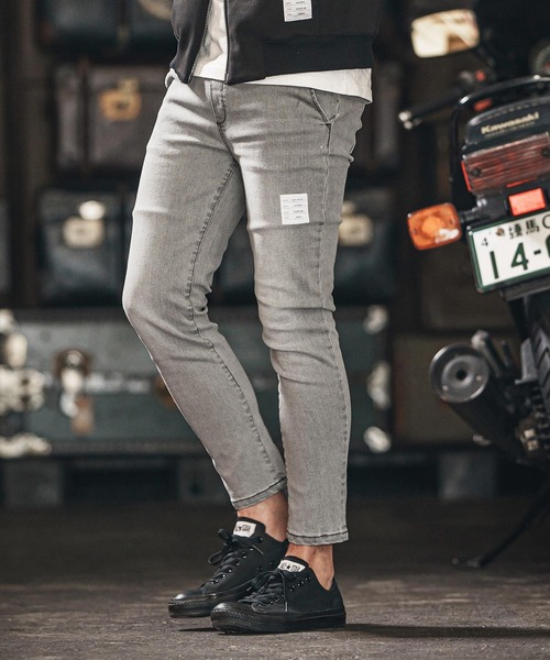 wjk reluxe(ダブルジェーケーリラックス)の「mp13266-tight knit denim tapered easy pants デニムイージーパンツ(デニムパンツ・メンズ・ライトインディゴブルー/ライトブラック/インディゴブルー・S/M/L)」の18枚目の写真