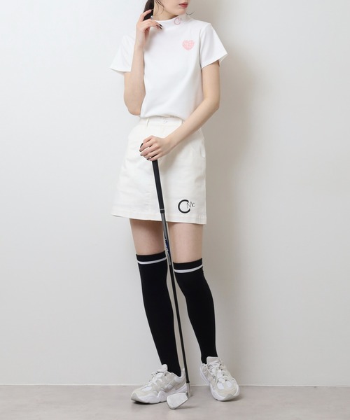 CECIL McBEE(セシルマクビー)の「ハートモチーフ半袖モックネックシャツ(Tシャツ/カットソー・レディース・ブラック・3(L)/2(M))」の6枚目の写真