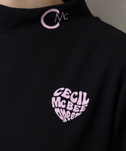 CECIL McBEE(セシルマクビー)の「ハートモチーフ半袖モックネックシャツ(Tシャツ/カットソー・レディース・ブラック・3(L)/2(M))」の17枚目の写真