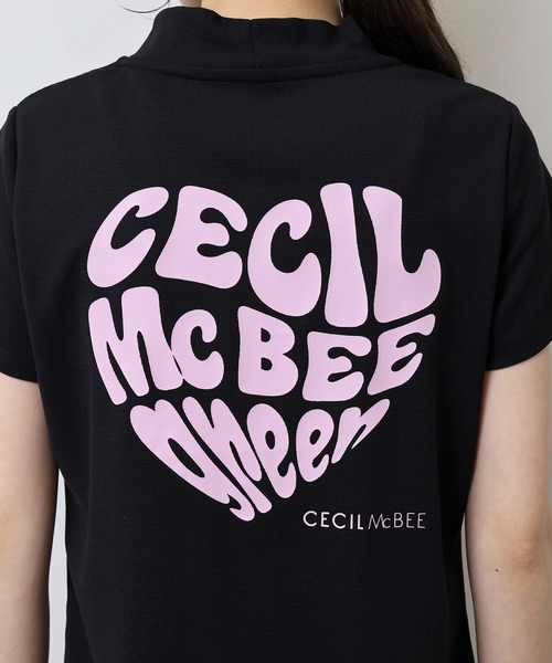 CECIL McBEE(セシルマクビー)の「ハートモチーフ半袖モックネックシャツ(Tシャツ/カットソー・レディース・ブラック・3(L)/2(M))」の18枚目の写真