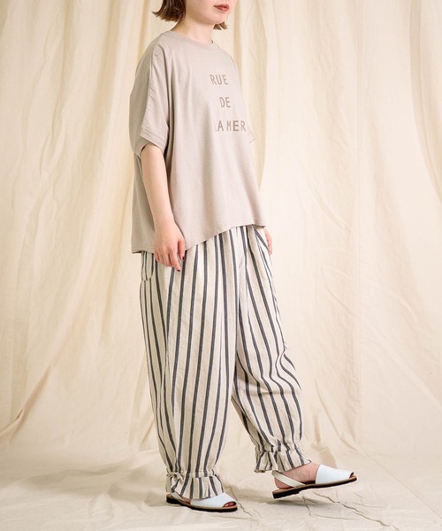 Brocante（ブロカント）の「[Brocante / ブロカント] 綿麻ドビーストライプ ヴロンパンツ（その他パンツ・レディース・グレー系その他・2）」の6枚目の写真
