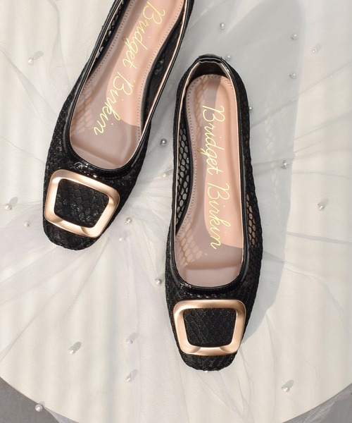 Bridget Birkin（ブリジットバーキン）の「【Bridget Birkin】チュールバックルパンプス(551520)（パンプス・レディース・ホワイト系その他/ブラック系その他・23/23.5/24.5/24/22.5）」の2枚目の写真