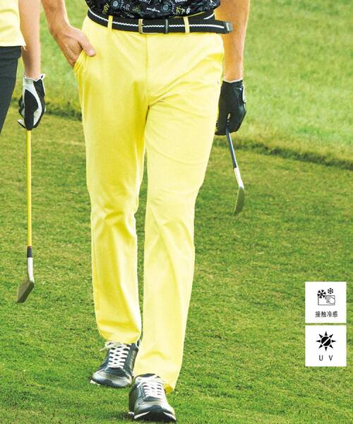 アダバット（adabat）/UVカット接触冷感 クールタッチイエローパンツ セール】UVカット/接触冷感 クールタッチイエローパンツ（その他パンツ