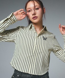 ブラウス シャツ CLASS Girl ブラウス レディース X-girl ブラウス シャツ FACE LABEL LIGHT DENIM S/S SHIRT