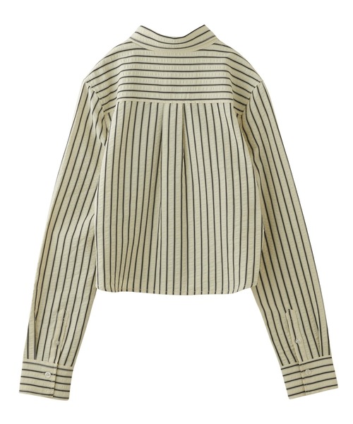 ブラウス シャツ BUTTERFLY STRIPE L/S SHIRT レディース X-girl（エックスガール）の「BUTTERFLY STRIPE L/S SHIRT
