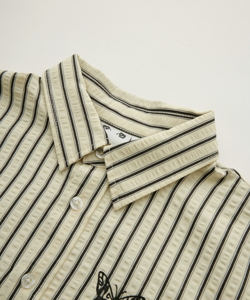 BUTTERFLY STRIPE L/S SHIRT（シャツ/ブラウス）｜X-girl