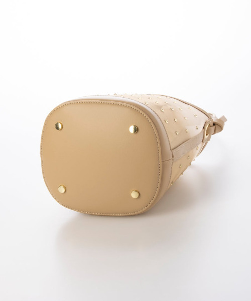 kakatoo(カカトゥ)の「カカトゥ kakatoo / チュール×ビジュー風2wayバケツバッグ(ショルダーバッグ・レディース・ブラック/アイボリー/ベージュ・FREE)」の19枚目の写真