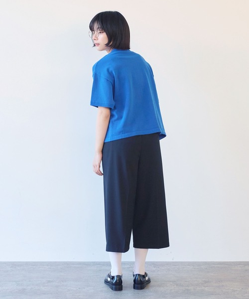 bulle de savon(ビュルデサボン)の「コットン/ニット レース ポロプルオーバー(ニット/セーター・レディース・カーキ/ブルー/ホワイト・FREE)」の10枚目の写真