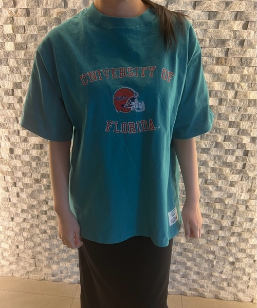 DISCUS ATHLETIC（ディスカス　アスレチック）の「【DISCUS ATHLETIC/ディスカス アスレチック】DISCUS ATHLETIC×U.S.COLLEGEルーズカレッジT シャツ（Tシャツ/カットソー・レディース・ホワイト系6/ブラック系3/ホワイト系7/ブラウン/ブラック系1/ホワイト系4/ホワイト系5/グリーン系2/ホワイト系1/ブラック系2/ネイビー系2/ホワイト系8/ホワイト系2/グリーン系1/ホワイト系3/ネイビー系1・M/L）」の13枚目の写真