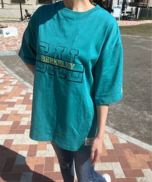 DISCUS ATHLETIC（ディスカス　アスレチック）の「【DISCUS ATHLETIC/ディスカス アスレチック】DISCUS ATHLETIC×U.S.COLLEGEルーズカレッジT シャツ（Tシャツ/カットソー・レディース・ホワイト系6/ブラック系3/ホワイト系7/ブラウン/ブラック系1/ホワイト系4/ホワイト系5/グリーン系2/ホワイト系1/ブラック系2/ネイビー系2/ホワイト系8/ホワイト系2/グリーン系1/ホワイト系3/ネイビー系1・M/L）」の14枚目の写真