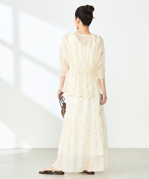 NOLLEY’S（ノーリーズ）の「《セットアップ対応》KIRYUラメカットジャガードスカート（スカート・レディース・キナリ・38）」の3枚目の写真