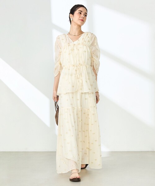 NOLLEY’S（ノーリーズ）の「《セットアップ対応》KIRYUラメカットジャガードスカート（スカート・レディース・キナリ・38）」の5枚目の写真