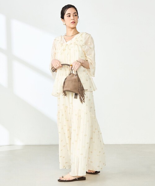 NOLLEY’S（ノーリーズ）の「《セットアップ対応》KIRYUラメカットジャガードスカート（スカート・レディース・キナリ・38）」の7枚目の写真