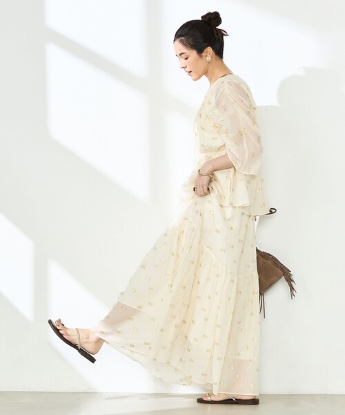 NOLLEY’S（ノーリーズ）の「《セットアップ対応》KIRYUラメカットジャガードスカート（スカート・レディース・キナリ・38）」の8枚目の写真