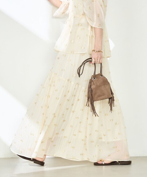 NOLLEY’S（ノーリーズ）の「《セットアップ対応》KIRYUラメカットジャガードスカート（スカート・レディース・キナリ・38）」の12枚目の写真