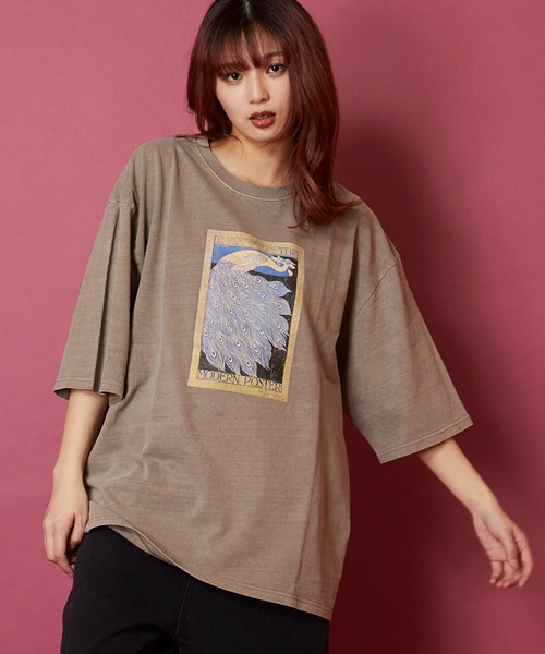 unrelaxing（アンリラクシング）の「ヴィンテージライク 古着風 綿100％ピグメント加工TプリントTシャツ（Tシャツ/カットソー・メンズ・ブラウン系5/ベージュ系3/その他23/ブラウン系1/その他25/ブラウン系4/ブラウン系7/ベージュ系5・LARGE/X-LARGE/MEDIUM）」の7枚目の写真