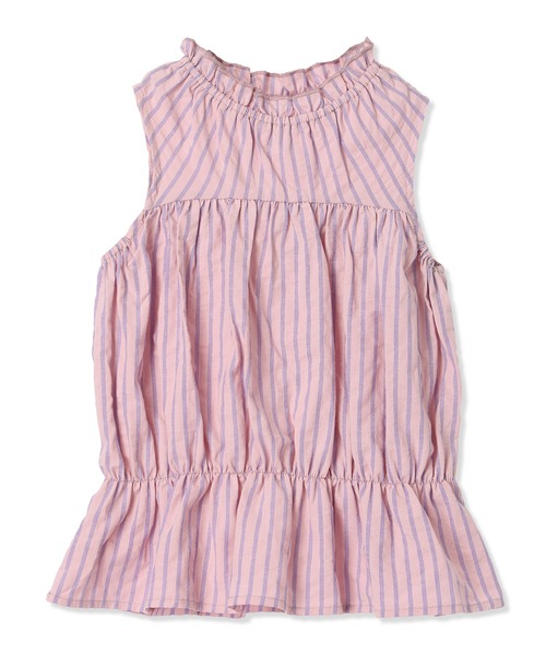 Piet（ピエット）の「ティアードブラウス ストライプ セットアップ（セットアップ・キッズ・ピンク/オレンジ・100/110/120/130）」の20枚目の写真