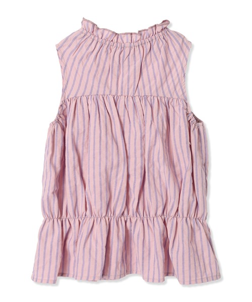 Piet（ピエット）の「ティアードブラウス ストライプ セットアップ（セットアップ・キッズ・ピンク/オレンジ・100/110/120/130）」の21枚目の写真