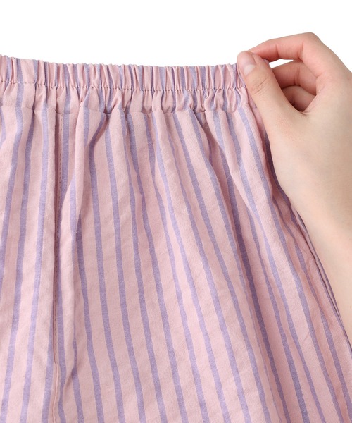 Piet（ピエット）の「ティアードブラウス ストライプ セットアップ（セットアップ・キッズ・ピンク/オレンジ・100/110/120/130）」の10枚目の写真