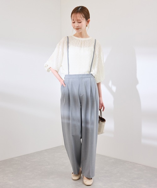 ROPE' PICNIC（ロペピクニック）の「袖コンシャスドットシアーブラウス（シャツ/ブラウス・レディース・オフホワイト/ブラック・38）」の9枚目の写真