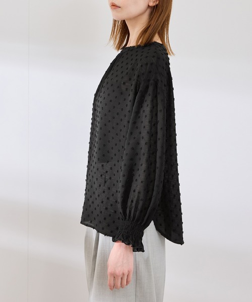 ROPE' PICNIC（ロペピクニック）の「袖コンシャスドットシアーブラウス（シャツ/ブラウス・レディース・オフホワイト/ブラック・38）」の19枚目の写真
