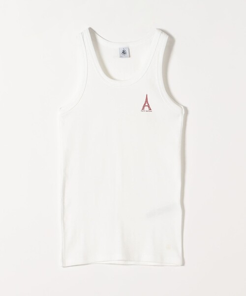 PETIT BATEAU（プチバトー）の「【SHIPS any別注】PETIT BATEAU: ロゴ プリント タンクトップ 25SS（タンクトップ・レディース・ホワイト/ネイビー・ONE SIZE）」の16枚目の写真