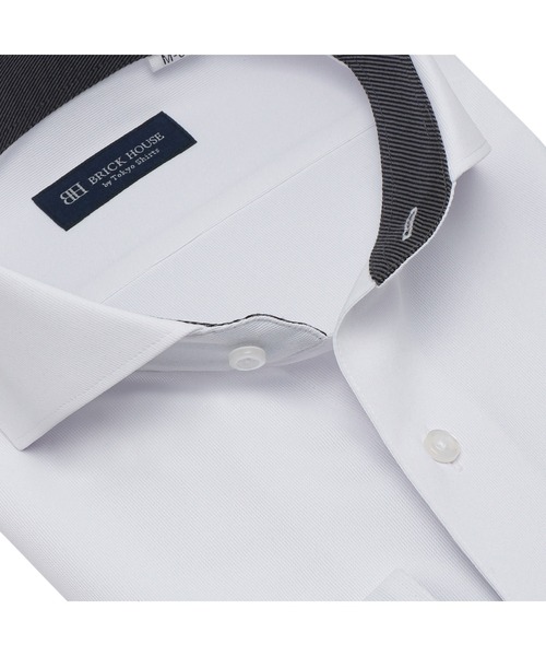 TOKYO SHIRTS(トウキョウシャツ)の「形態安定ノーアイロン ホリゾンタルワイド 長袖ストレッチビジネスワイシャツ(ビジネスシャツ・メンズ・ホワイト・首回り37cm-裄丈80cm/首回り39cm-裄丈80cm/首回り39cm-裄丈84cm/首回り41cm-裄丈82cm/首回り41cm-裄丈86cm/首回り42cm-裄丈82cm/首回り42cm-裄丈86cm/首回り43cm-裄丈82cm/首回り43cm-裄丈86cm/首回り37cm-裄丈84cm)」の2枚目の写真