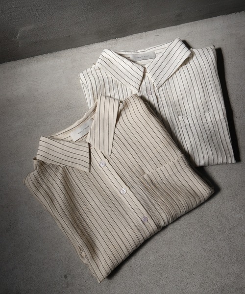 select MOCA（セレクトモカ）の「シアーストライプショートシャツ（シャツ/ブラウス・レディース・アイボリー/ベージュ・FREE）」の20枚目の写真