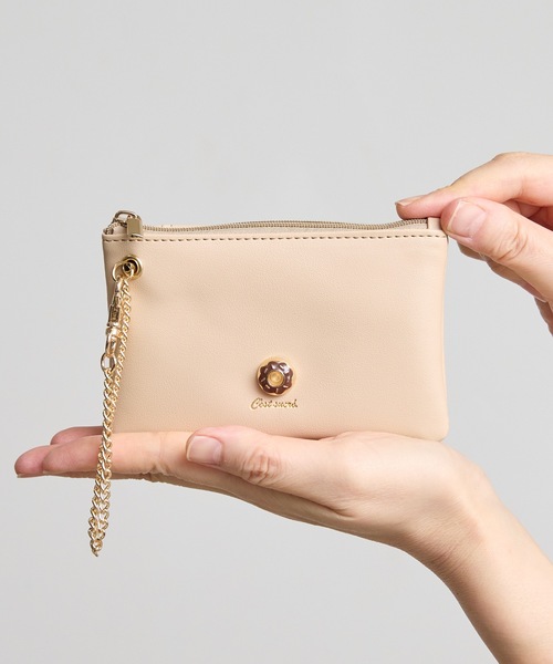 小物入れ SWEET SUNNY SIDE:ドーナツ 紛失防止リール付きキーパスケース（パスケース