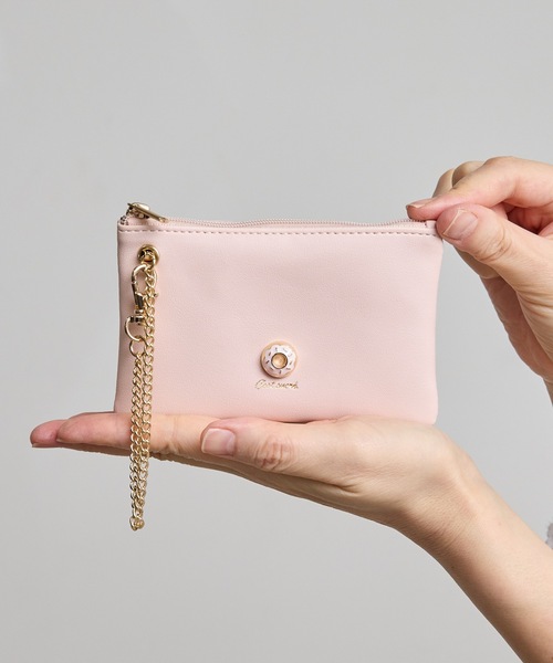 SUNNY SIDE:ドーナツ 紛失防止リール付きキーパスケース（パス