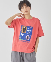 KRIFF MAYER Lady's Collection | 【汗染み防止・軽撥水・防汚・吸水速乾・接触冷感】ウェットプロテクトゆるT(SEA)(Tシャツ/カットソー)