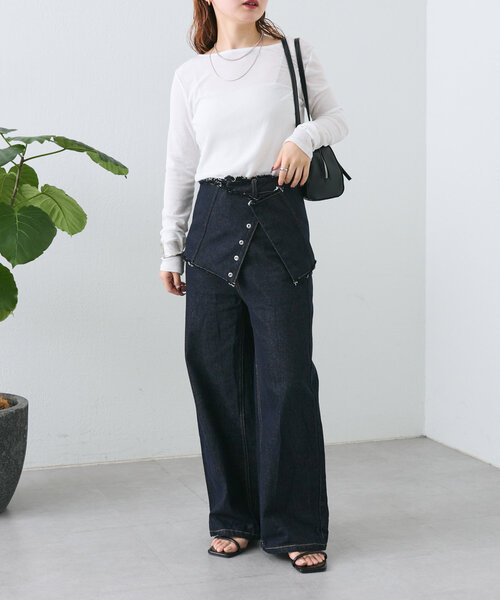 mystic（ミスティック）の「newシアーロングTシャツ（Tシャツ/カットソー・レディース・ベージュ/ピンク/オフホワイト/ブラック/ピンク系その他2/ブルー/イエロー・FREE）」の10枚目の写真