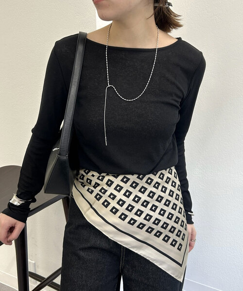 mystic（ミスティック）の「newシアーロングTシャツ（Tシャツ/カットソー・レディース・ベージュ/ピンク/オフホワイト/ブラック/ピンク系その他2/ブルー/イエロー・FREE）」の12枚目の写真