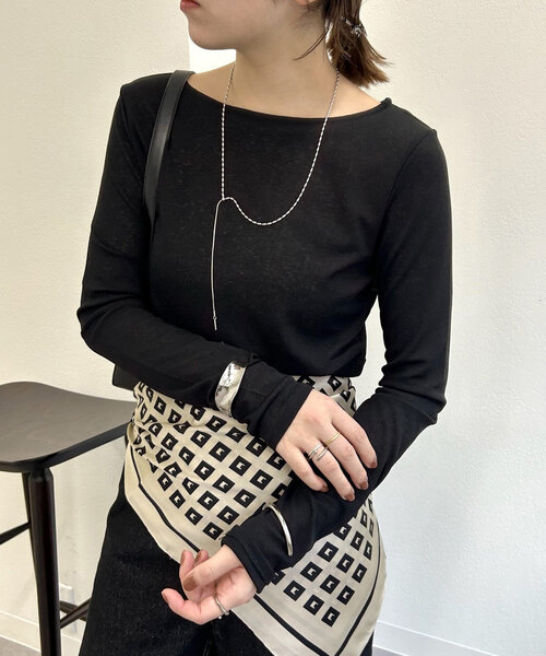 mystic（ミスティック）の「newシアーロングTシャツ（Tシャツ/カットソー・レディース・ベージュ/ピンク/オフホワイト/ブラック/ピンク系その他2/ブルー/イエロー・FREE）」の13枚目の写真