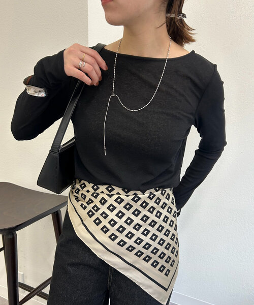 mystic（ミスティック）の「newシアーロングTシャツ（Tシャツ/カットソー・レディース・ベージュ/ピンク/オフホワイト/ブラック/ピンク系その他2/ブルー/イエロー・FREE）」の15枚目の写真